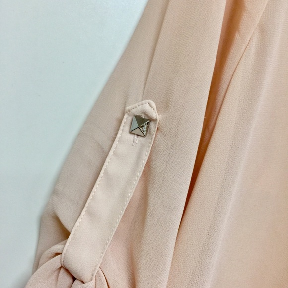 Pink Chiffon Embroidered Blouse - Picture 3 of 6